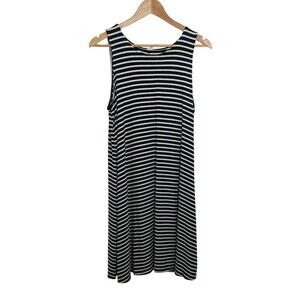 Old Navy Women's Size Large Tank Dress Cover Up Easy Summer Vertical Stripe